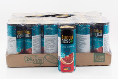Напиток безалкогольный сокосодержащий Sunny Ness Красный апельсин (Иран) 240мл ж/б