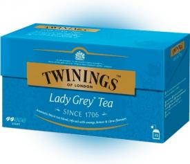 Чай Twinings черный Леди Грей, короб (25 пак.) 50 гр