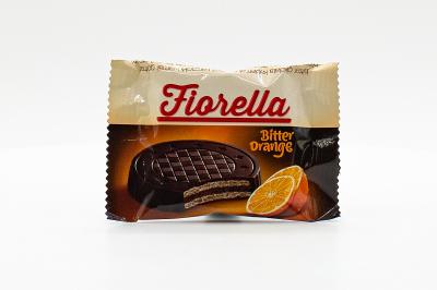 Вафли Fiorella в темном шоколаде с апельсиновой начинкой 20 гр