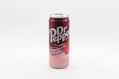 Напиток б/а газ. Dr.Pepper STRAWBERRIES & CREAM (Польша) 330мл ж/б