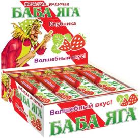 Жевательная конфета Баба Яга Клубника 11 гр